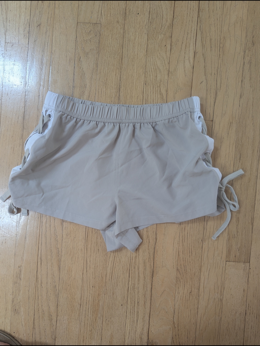 FP Movement by Free People Light Beige Athletic Side-Tie Shorts M